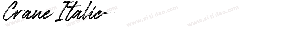 Crane Italic字体转换